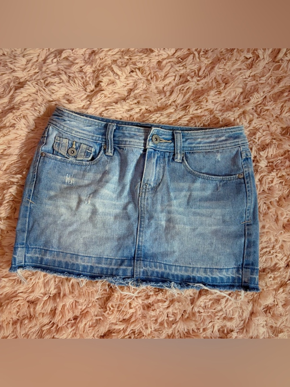 Vintage Y2K 2000s Coquette Aeropostale Mini Jean Skirt Low Rise 00